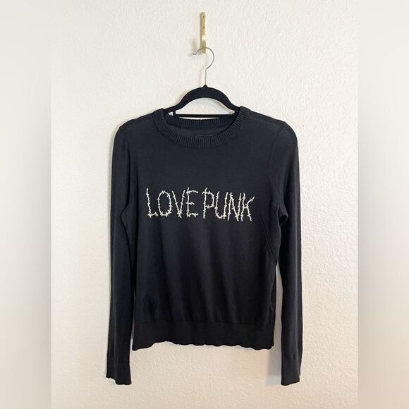 Zadig & Voltaire Miss Love Punk Intarsia black  Sweater Size Small. NWT - Picture 3 of 10